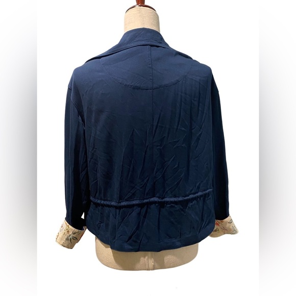 NWT Frye and Co. Lightweight Cropped Navy Blue XS Jacket - Picture 3 of 8